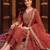 women floral embroidered regular liva kurta with trousers & with dupatta