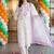 women floral embroidered regular thread work cotton kurta with trousers & with dupatta