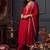 women ethnic motifs embroidered regular thread work liva kurta with trousers & with dupatta