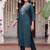 women ethnic motifs embroidered regular thread work kurta with trousers