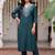 women ethnic motifs embroidered regular thread work kurta with trousers