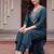 women ethnic motifs embroidered regular thread work kurta with trousers