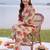 women floral printed regular cotton kurta with trousers