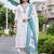 women ethnic motifs thread work cotton kurta with trousers & with dupatta