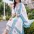 women ethnic motifs thread work cotton kurta with trousers & with dupatta