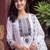 women ethnic motifs embroidered regular mirror work cotton kurta with trousers & with dupatta