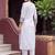 women ethnic motifs embroidered regular mirror work cotton kurta with trousers & with dupatta