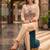 women printed regular kurti with trousers