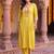 women ethnic motifs embroidered regular sequinned kurta with trousers
