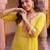 women ethnic motifs embroidered regular sequinned kurta with trousers