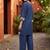 women ethnic motifs embroidered regular thread work linen kurta with palazzos