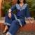 women ethnic motifs embroidered regular thread work linen kurta with palazzos