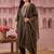 women ethnic motifs embroidered regular thread work liva kurta with trousers & with dupatta