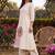 women floral embroidered regular thread work kurta with trousers