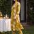 women floral printed regular cotton kurta with trousers