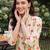 women floral printed regular cotton kurta with trousers