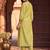 women embroidered empire thread work liva kurta with trousers