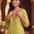women embroidered empire thread work liva kurta with trousers