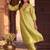 women embroidered empire thread work liva kurta with trousers
