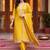 women ethnic motifs regular thread work kurta with trousers & with dupatta