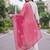 women ethnic motifs embroidered regular thread work cotton kurta with trousers & with dupatta