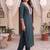 women ethnic motifs embroidered regular thread work kurta with trousers