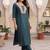 women ethnic motifs embroidered regular thread work kurta with trousers