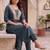 women ethnic motifs embroidered regular thread work kurta with trousers