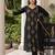 women ethnic motifs embroidered regular thread work liva kurta with trousers & with dupatta