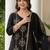 women ethnic motifs embroidered regular thread work liva kurta with trousers & with dupatta