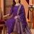 women ethnic motifs embroidered regular kurta with trousers & with dupatta