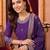 women ethnic motifs embroidered regular kurta with trousers & with dupatta