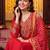 women floral embroidered regular thread work kurta with trousers & with dupatta