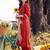 women ethnic motifs printed regular kurta with trousers