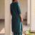 women ethnic motifs embroidered regular thread work liva kurta with palazzos