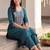 women ethnic motifs embroidered regular thread work liva kurta with palazzos