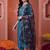women floral embroidered regular sequinned kurta with trousers & with dupatta