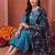 women floral embroidered regular sequinned kurta with trousers & with dupatta