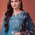 women floral embroidered regular sequinned kurta with trousers & with dupatta