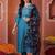 women floral embroidered regular sequinned kurta with trousers & with dupatta
