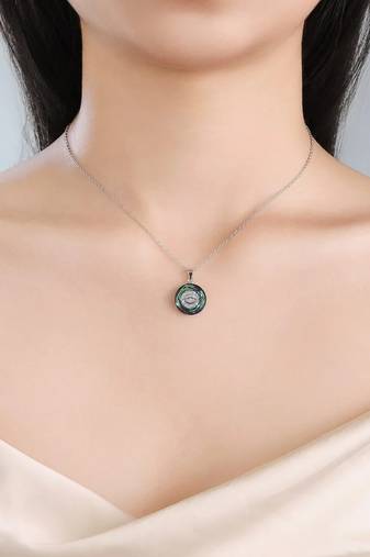 Pure 925 silver evil eye pendant for women