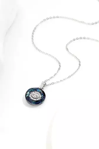 Pure 925 silver evil eye pendant for women