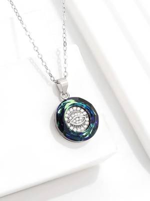 Pure 925 silver evil eye pendant for women 3