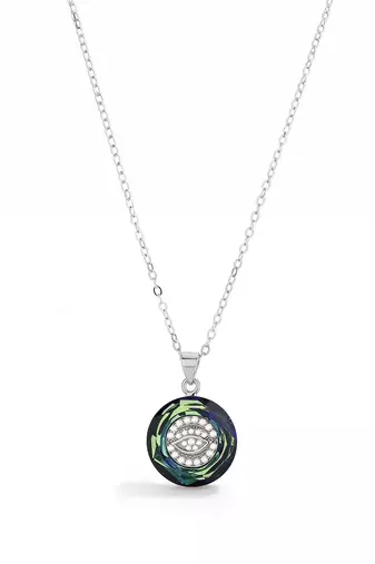Pure 925 silver evil eye pendant for women