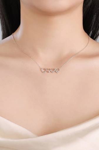Pure 925 silver love pendant for women