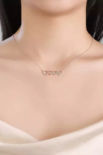 Pure 925 silver love pendant for women