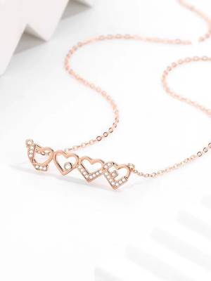 Pure 925 silver love pendant for women 2