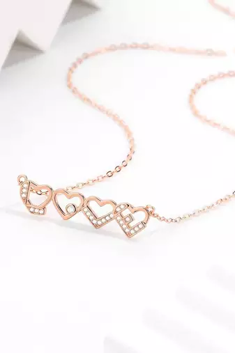 Pure 925 silver love pendant for women