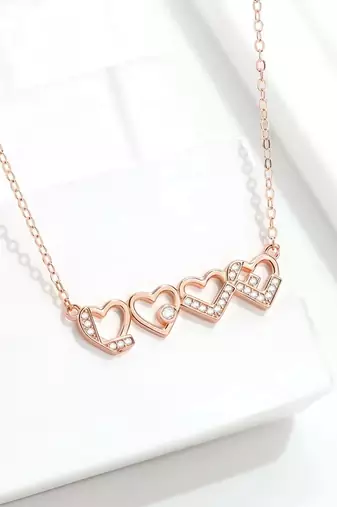 Pure 925 silver love pendant for women