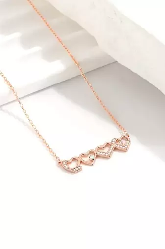Pure 925 silver love pendant for women